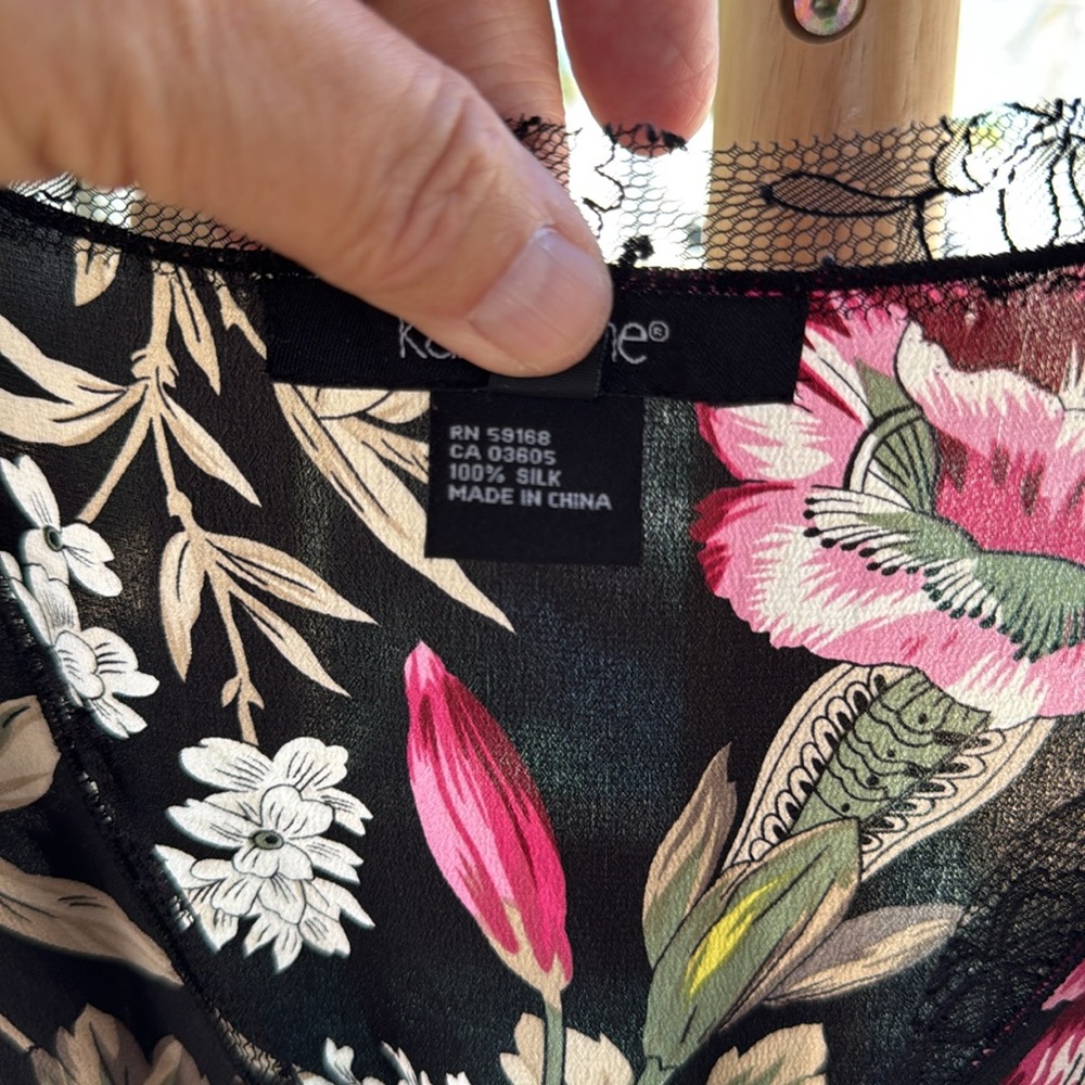 Karen Kane floral 100% silk maxi dress. XL - Picture 5 of 6